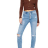 Kancan - Relaxed High-Rise Mom Jeans with 5-Button Fly and Cuffed Hem (26" Inseam) - KC8580L-NV-SaltTree