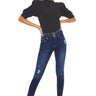 Kancan - Women's HIGH Waist Ankle Length Two Button Jeans - KC7317-SaltTree
