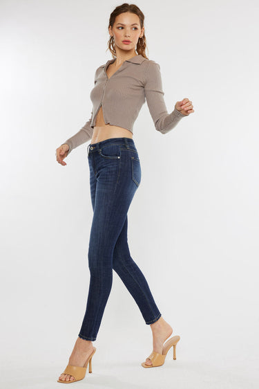 Kancan - Women's Mid Rise Super Skinny Jeans - (29.5" Inseam) - KC7085-SaltTree