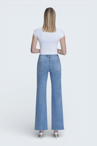 Vervet - Mid Rise Slim Wide Distressed Hem Jeans (32" Inseam) - LV2150-SaltTree