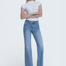 Vervet - Mid Rise Slim Wide Distressed Hem Jeans (32" Inseam) - LV2150-SaltTree