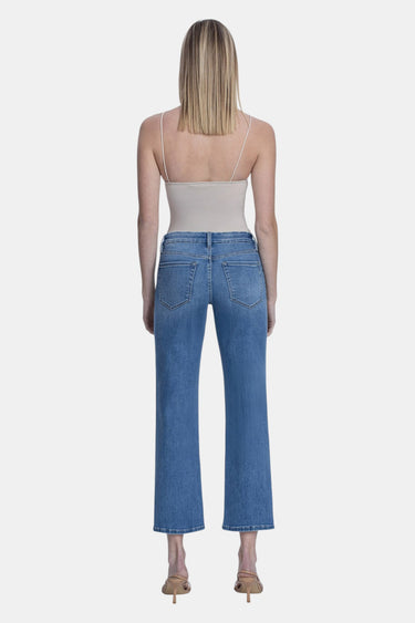 Vervet - Mid Rise Ankle Straight Medium Dark Wash Jeans (28" Inseam) - LV2170