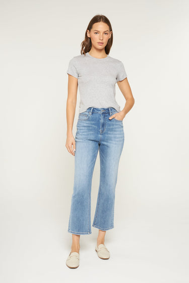 Mica Denim - Super High-Rise Straight Loose Fit Jeans (26.25" Inseam) - MDP-T3482-SaltTree