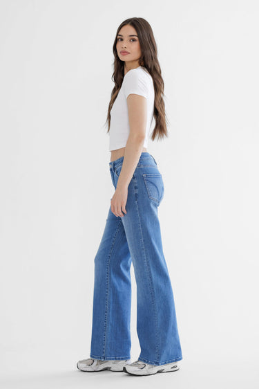 Mica Denim - High-Rise Wide-Leg Jeans in Classic Indigo (32" Inseam) - MDP-W3375-SaltTree