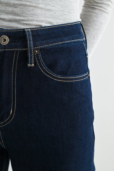 Mica Denim - High-Rise Wide-Leg Ankle Jeans in Glitter Fabric (29" Inseam) - MDP-W3707-SaltTree