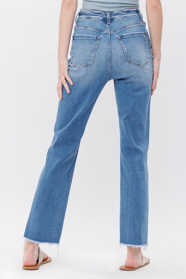 Mica Denim - Aniello Super High Rise Straight Leg Jeans (28" Inseam) - MDP-T203-SaltTree