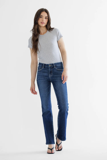 Mica Denim - Classic Mid-Rise Bootcut Jeans (32" Inseam) - MDP-B511-SaltTree