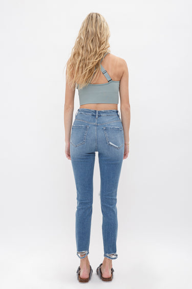 Mica Denim - Custoza High Rise Crop Skinny Jeans (27" Inseam) - MDP-S135-SaltTree