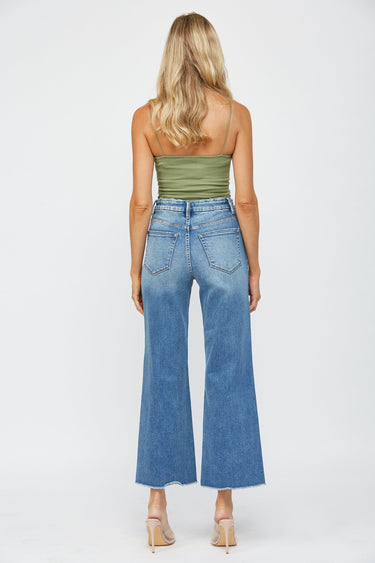 Mica Denim - Festival Stretch Super High Rise Wide Leg Jeans (29" Inseam) - MDE-W182-SaltTree