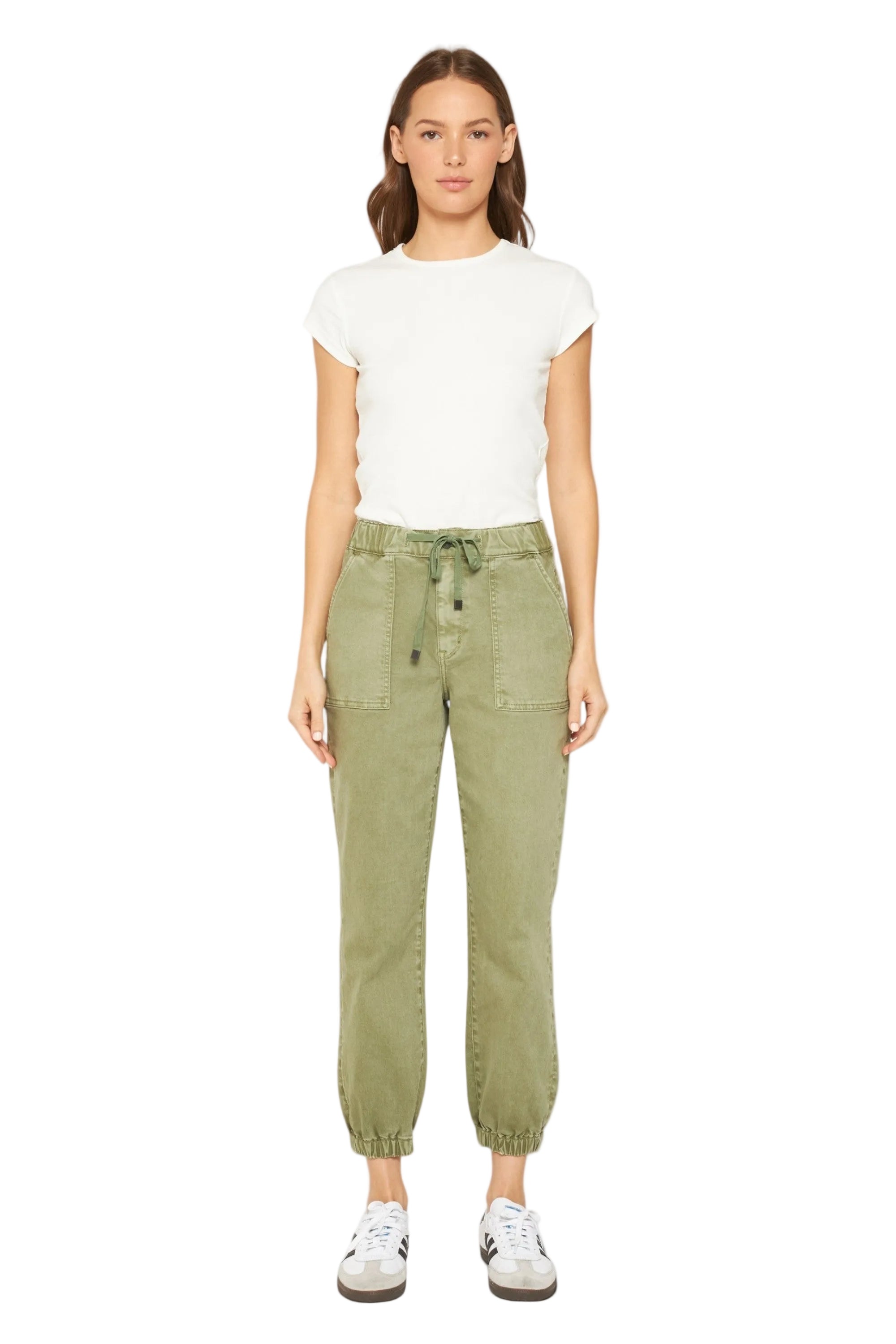 Mica Denim - High Rise Jogger Cropped Pants - MDP-G3164 – SaltTree