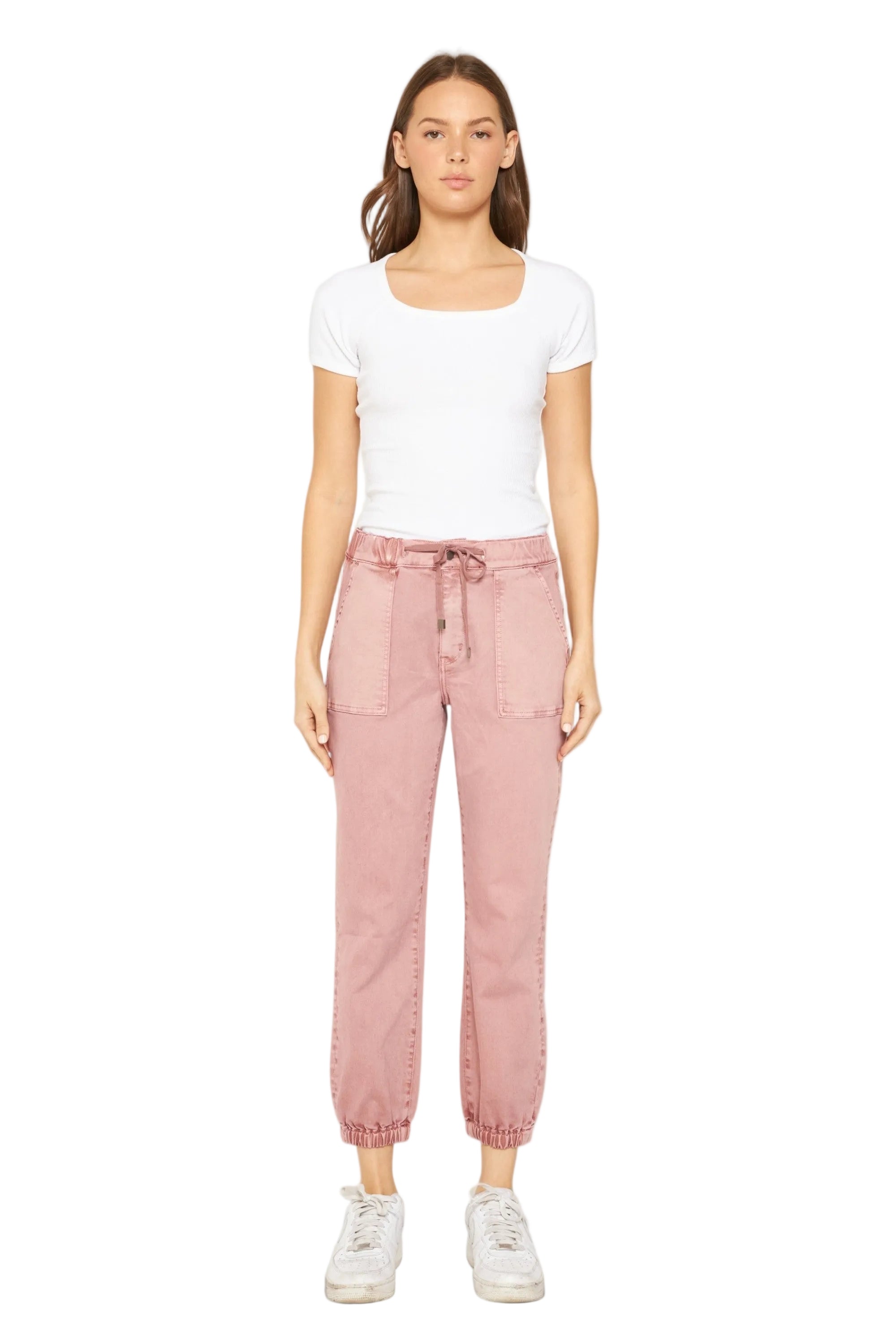 Mica Denim - High Rise Jogger Cropped Pants - MDP-G3164 – SaltTree