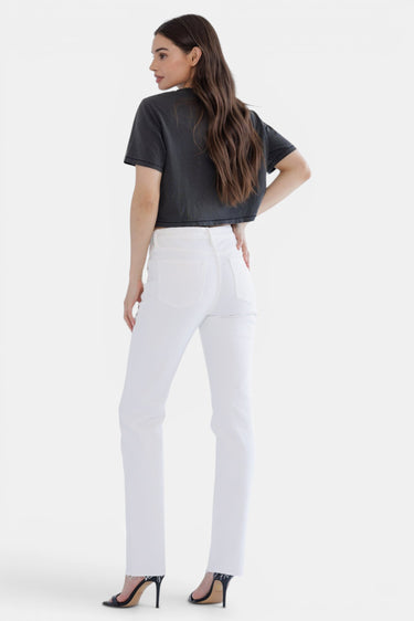 Mica Denim - High Rise Slim Straight Tummy Tuck Jeans (Inseam 32.5") - MTT-T3327WH