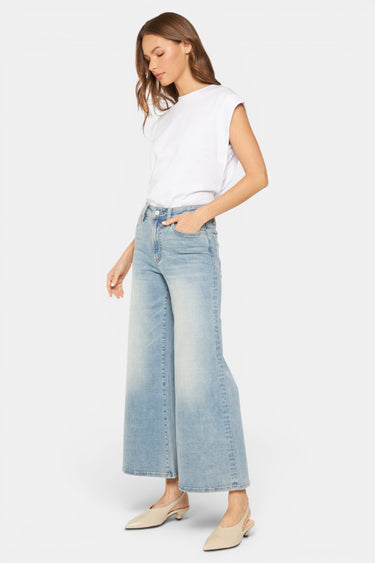 Mica Denim - High Rise Super Wide Palazzo Crop Jeans (Inseam 28.5") - MDP-W3377A