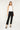Mica Denim - Mid-Rise Ankle Straight Jeans - Solid Black (28" Inseam) - MDP-T598BLK-SaltTree