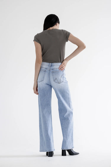 Mica Denim - Super High Rise Loose Straight Jeans (32" Inseam) - MDP-T3288-SaltTree