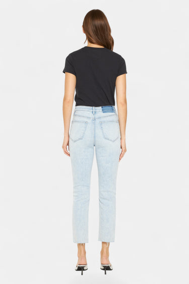 Mica Denim - Super High Rise Raw Hem Easy Skinny Jeans (Inseam 27") - MDP-S3495