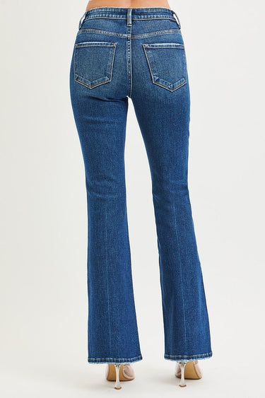 Risen Jeans - Tummy Control High Rise Flare Jeans (33" Extra Long Inseam) - PF21487 - Final Sale-SaltTree