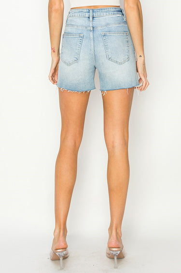 Risen Jeans - High Rise Raw Cut Hem Side Slit Shorts (4" Inseam) - RDS6159SZ