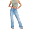 Risen Jeans - High Rise Ankle Straight Cuffed Jeans (25.5" - 29" Inseam) - RDP5580RT-SaltTree