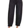 Risen Jeans - High Rise Boyfriend Cuffed Barrel Jeans in Washed Black (25.5" Inseam)- RDP5901B-SaltTree