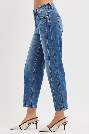 Risen Jeans - High Rise Crop Straight Jeans (27" Inseam) - PSC21394