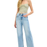 Risen Jeans - High-Rise Cropped Barrel Leg Jeans with Adjustable Waist (27.25" Inseam) - PGC21174L-SaltTree