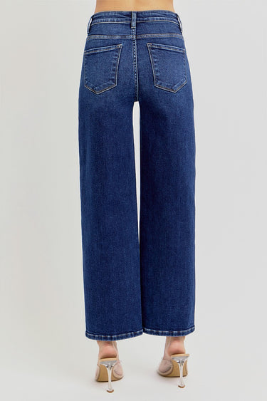 Risen Jeans - High Rise Cropped Boyfriend Jeans with Versatile Cuffed Hem (26.5" Inseam) - RDP5976-SaltTree