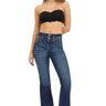 Risen Jeans - High-Rise Flare Jeans with Seam Detail Waistband (32.5" Inseam) - PF21561-SaltTree