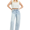 Risen Jeans - High Rise Slouchy Crop Barrel Jeans (27" Inseam) - PGC21742-SaltTree