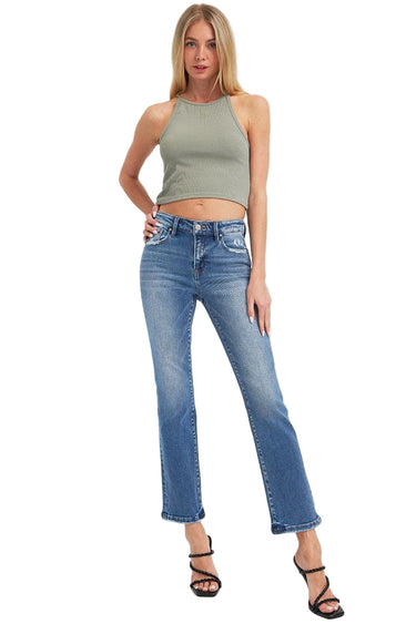Risen Jeans - Mid-Rise Straight Leg Jeans in Vintage Indigo (28.5" Inseam) - RDP5302RT-SaltTree