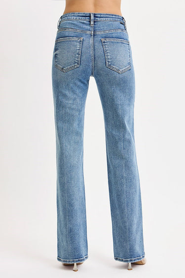Risen Jeans - Tummy Control High Rise Straight Jeans (32" Inseam) - PS21354 - Final Sale-SaltTree