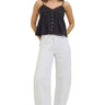Risen Jeans - Tummy Control Slouchy Ankle Barrel Pants (28" Inseam) - PGA21668 WHITE-SaltTree