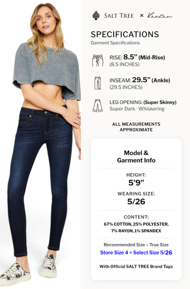 Kancan - Madison Mid-Rise Super Skinny Jeans (29.5" Inseam) - KC11245