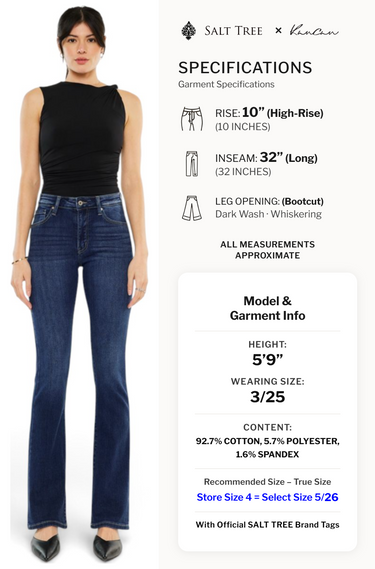 Kancan - Denver High-Rise Bootcut Jeans (32" Inseam) - KC20004
