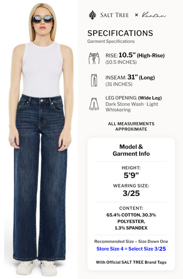 Kancan - High-Rise Wide-Leg Jeans (31" Inseam) - KC20030D