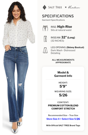 Kancan - Brooklyn High Rise Skinny Bootcut (32" Inseam) - KC20056D