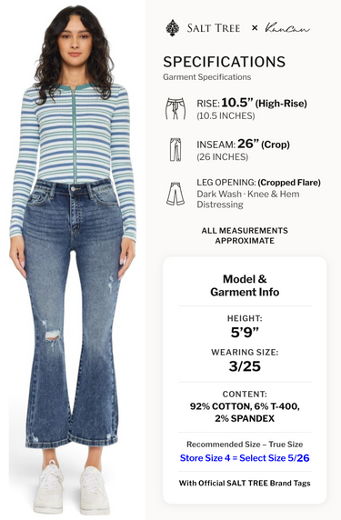 Kancan - Miley High-Rise Cropped Flare Jeans (26" Inseam) - KC20057D