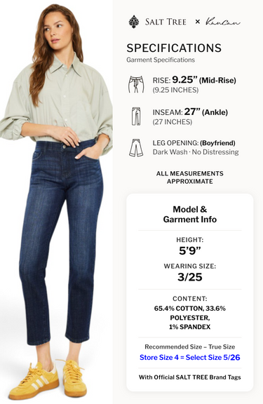 Kancan - Delvey Mid-Rise Boyfriend Jeans (27" Inseam) - KC20080D