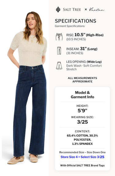 Kancan - Norie High-Rise Wide-Leg Jeans (31" Inseam) - KC20089D