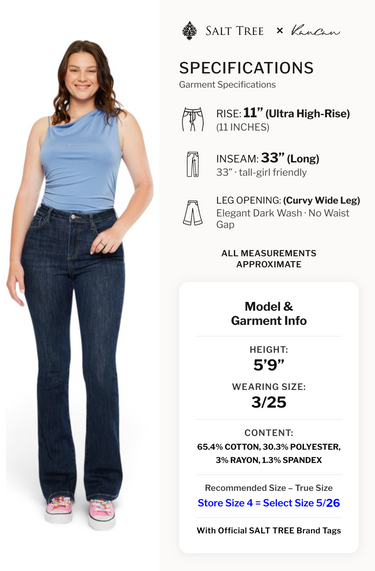 Kancan - Janice High-Rise Wide-Leg Curvy Jeans (33" Inseam) - KC20097D-CV