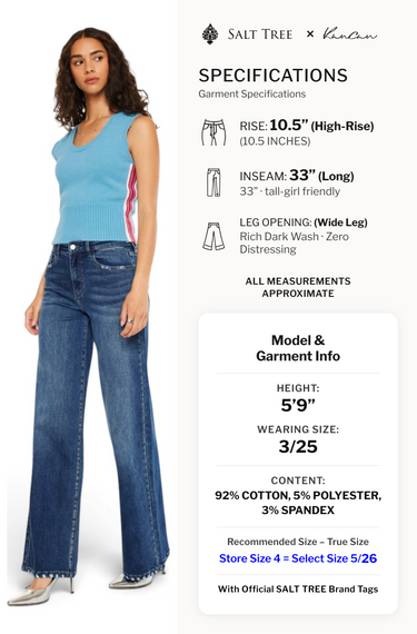 Kancan - Teria High-Rise Wide-Leg Jeans (33" Inseam) - KC20106D