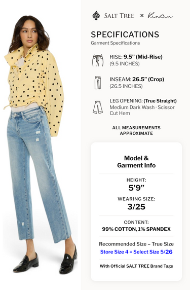 Kancan - Mid Rise True Straight Jeans (26.5" Inseam) - KC20121MD