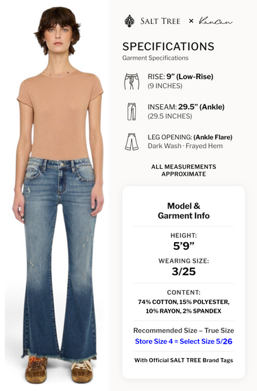 Kancan - Low Rise Ankle Flare Jeans (29.5" Inseam) - KC20130D