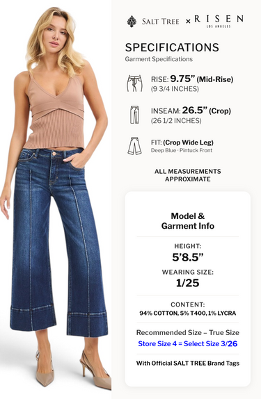 Risen Jeans - Tummy Control Pintuck Jeans (26.5" Inseam) - PWC21271