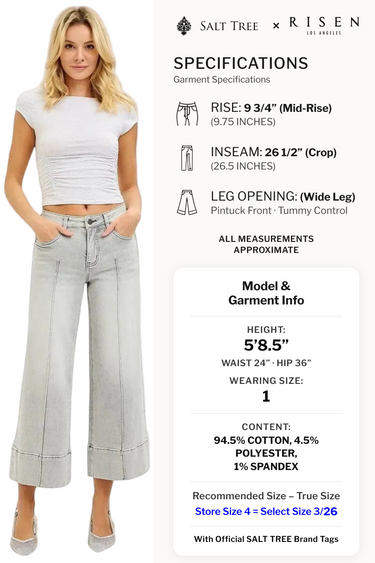 Risen Jeans - Tummy Control Pintuck Jeans (26.5" Inseam) - PWC21271