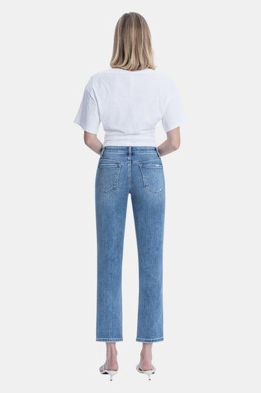 Vervet - Mid Rise Ankle Slim Straight Medium Wash Jeans (27" Inseam) - T7120