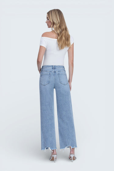 Vervet - Mid Rise Wide Leg Frayed Hem Jeans (28" Inseam) - T7279-SaltTree