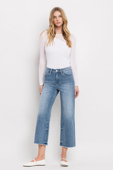 Vervet - Super High Rise Crop Wide Leg Jeans (26" Inseam) - V3541