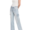 Vervet - 90's Vintage Super High Rise Cargo Straight Jeans (32" Inseam) - T5790 - Final Sale-SaltTree