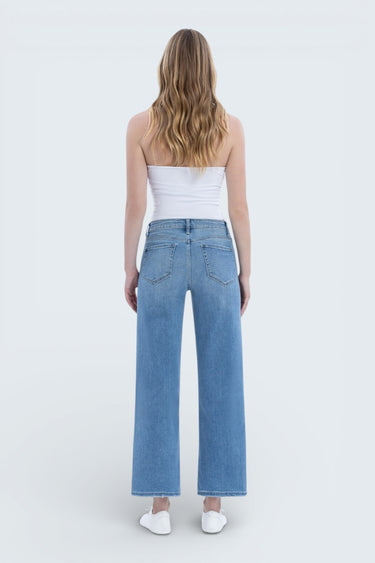 Vervet - High Rise Crop Wide Leg Tummy Control Jeans (26.5" Inseam) - LV1359-SaltTree